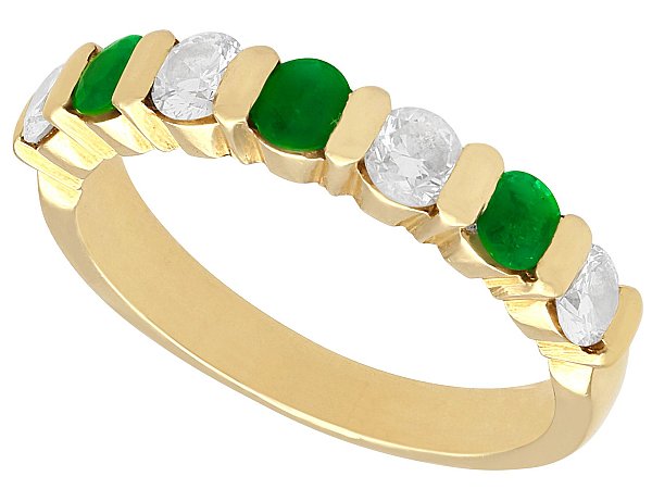 emerald and diamond eternity ring
