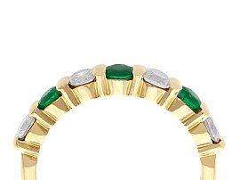 vintage emerald and diamond eternity ring