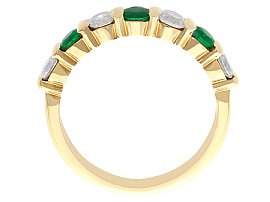 French emerald and diamond eternity ring