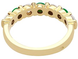 1980s emerald and diamond eternity ring