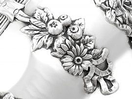 Sterling Silver Centrepiece Bowl Floral Detail 