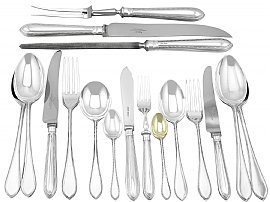 Sterling Silver Canteen of Cutlery for Eight Persons - Vintage (1976)