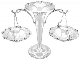 Silver Epergne with Hanging Baskets