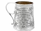 Sterling Silver Christening Mug - Antique Edwardian