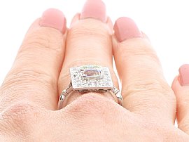 Fancy Coloured Diamond Ring UK Wearing