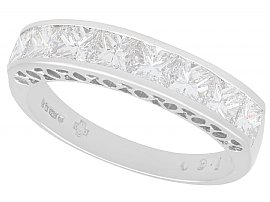 1.66ct Diamond and Platinum Half Eternity Ring - Contemporary