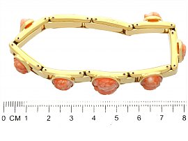 size Hardstone Bracelet in Gold