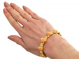 Wearing Hardstone Bracelet in Gold