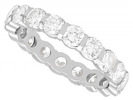 2.70ct Diamond and 18ct White Gold Full Eternity Ring - Vintage Circa 1950