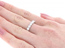 1950s Diamond Full Eternity Ring Wearing Image