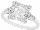 1.06ct Diamond and Platinum Cluster Ring - Antique and Contemporary