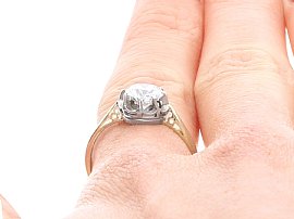 Antique Diamond Ring Wearing Image