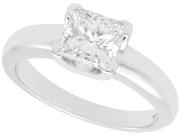 1.52 Carat Princess Cut Diamond Ring