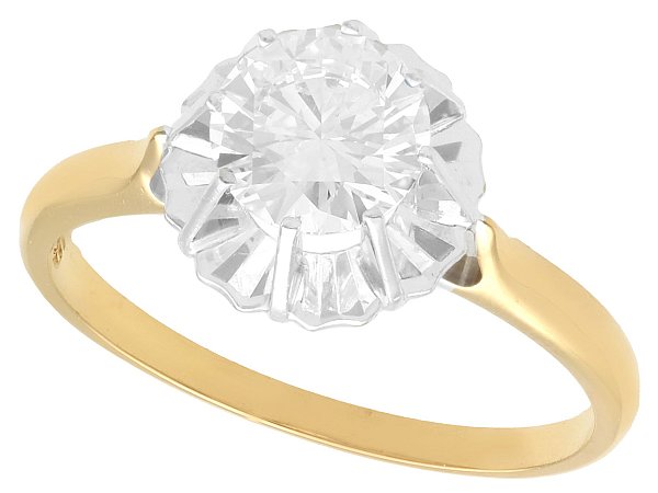 Transitional Round Brilliant Cut Diamond Engagement Ring