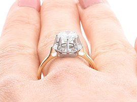Wearing Diamond Engagement Ring