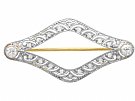 0.63ct Diamond and 18ct Yellow Gold Brooch - Antique Circa 1920