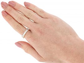 Marquise Diamond Eternity Ring Wearing Image