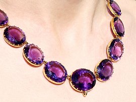 Amethyst Collarette Necklace Wearing Image