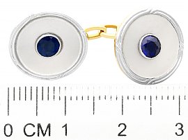 Antique Sapphire Cufflinks Size