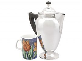 1940s Sterling Silver Coffee Pot with Mug