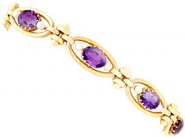 Amethyst Pearl and Gold Bracelet