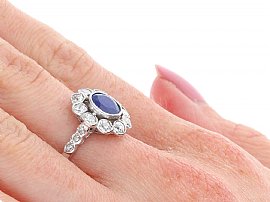 1920s Cluster Ring on the Hand