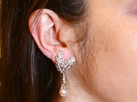 Long Pearl Drop Earrings UK 