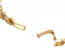 Yellow Gold Bracelet Clasp Detail