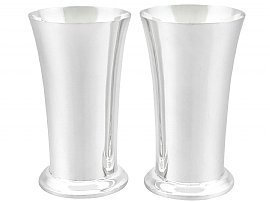Irish Sterling Silver Vases / Beakers- Vintage (1965)