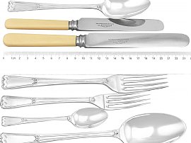 Art Deco Style Silver Cutlery Service