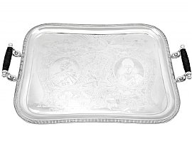 Sterling Silver Tray - Antique Edwardian (1901); C6209