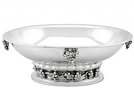 Danish Sterling Silver Centrepiece Bowl by Georg Jensen - Arts and Crafts Style - Antique Circa 1931