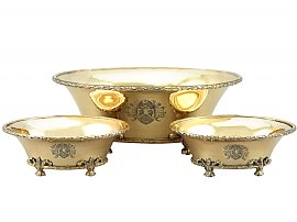 Silver Gilt Suite of Dishes