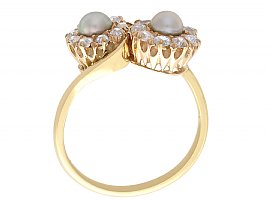 Antique Pearl and Diamond Twist Ring