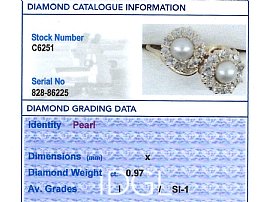Edwardian Pearl and Diamond Twist Ring Grading