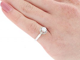 Solitaire Diamond Ring on the Finger