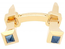 French Gold Sapphire Cufflinks
