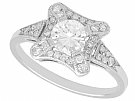 1.01ct Diamond and Platinum Cluster Ring - Vintage and Contemporary