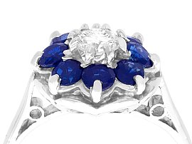 Sapphire Ring with a Diamond
