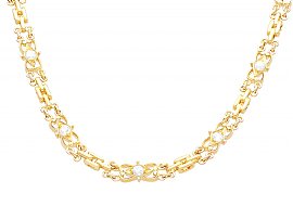 21ct Yellow Gold Necklace with Diamonds