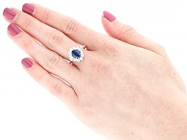 Sapphire and Diamond Ring Wearing 