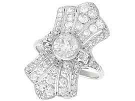 2.88ct Diamond and Platinum Dress Ring - Art Deco - Antique Circa 1930
