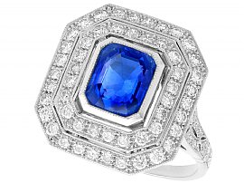 Sapphire and Diamond Ring Platinum 