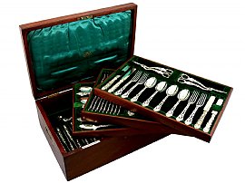 Silver Gilt Canteen of Cutlery Boxed 