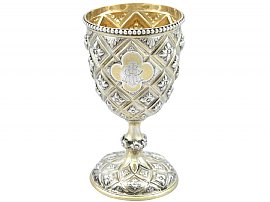 Sterling Silver Gilt Goblet - Antique Victorian (1861)