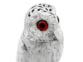 Antique Silver Owl Pepper Shakers
