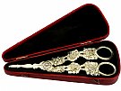 Sterling Silver Gilt Grape Shears - Antique George IV (1824)