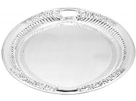 Large Oval Sterling Silver Tray