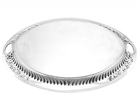 Large Oval Sterling Silver Tray