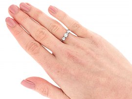 3 Stone Engagement Ring UK Wearing Images